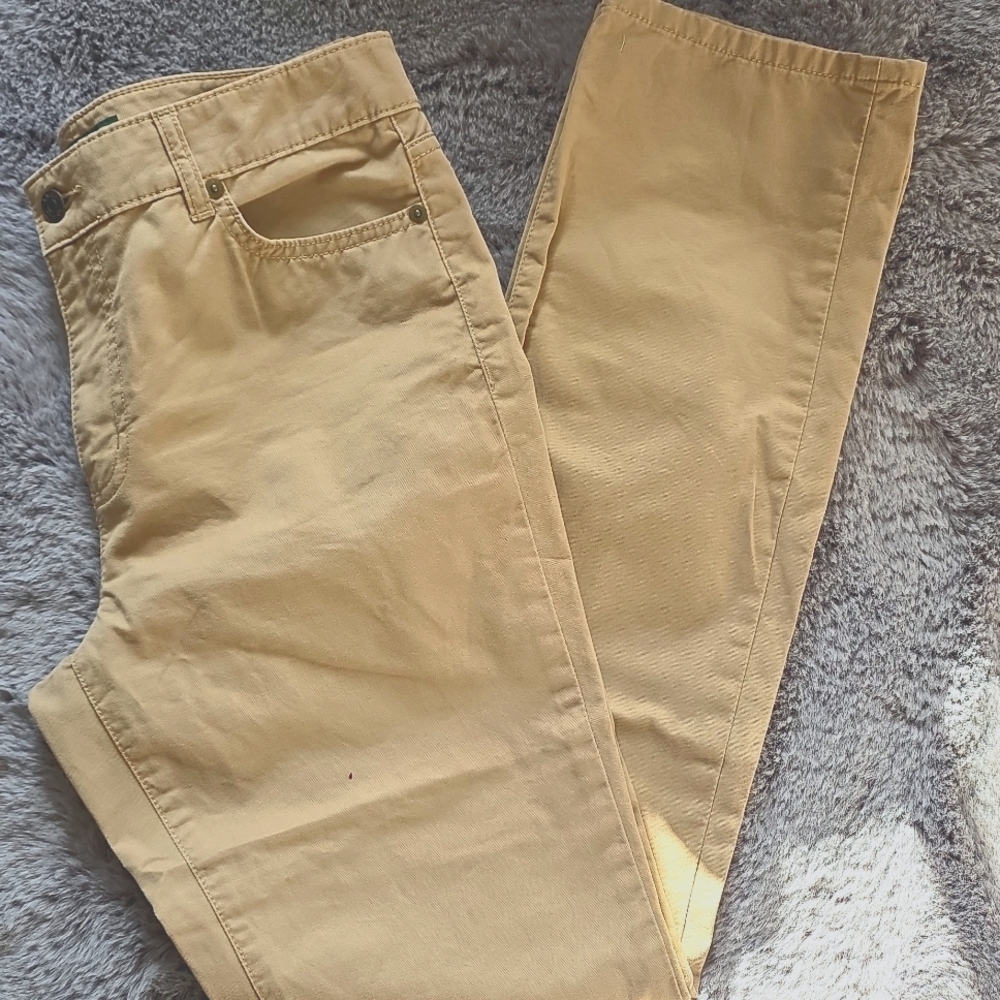 LRL Lauren Jeans CO Tan Straight Cotton Blend pants Size 10